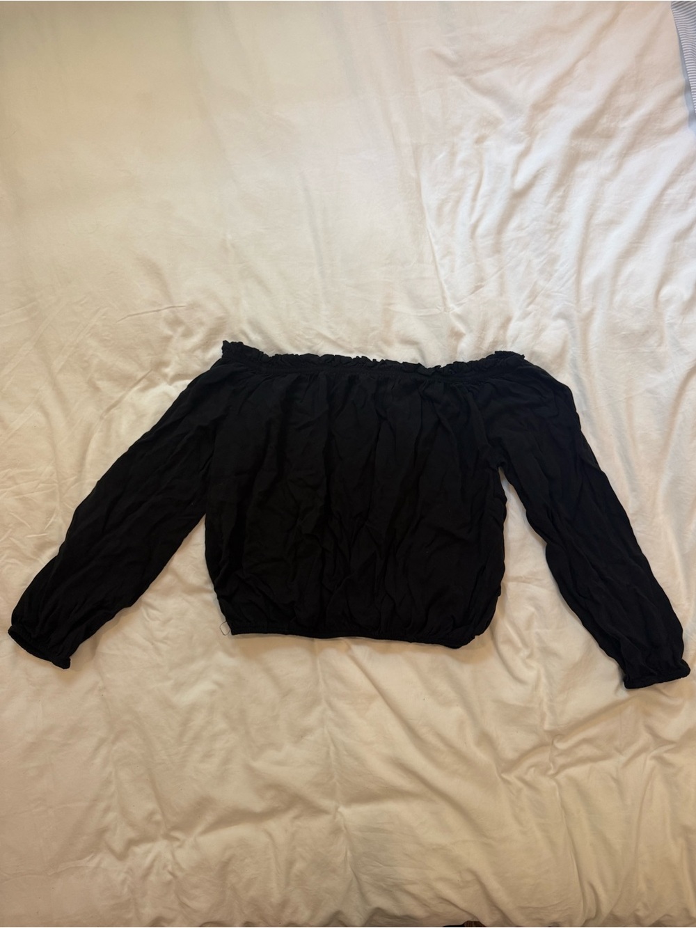 Brandy Melville Black Off-Shoulder Top